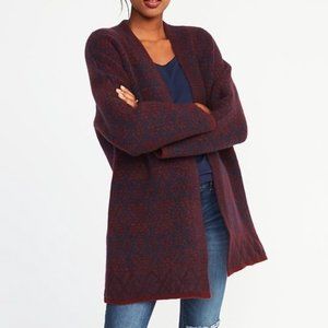 NWT Old Navy Patterned Open Front Cardi Coat